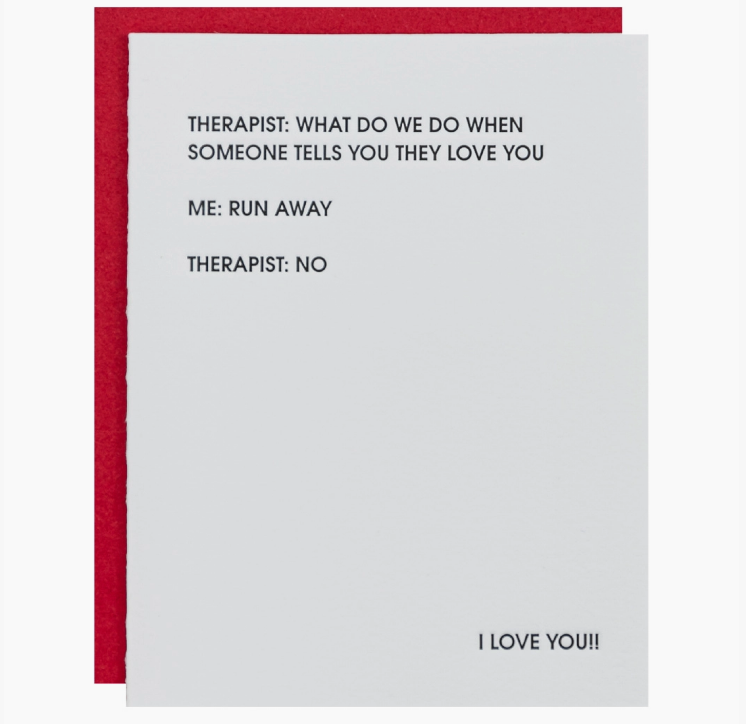 Therapist: Run Away Love Card