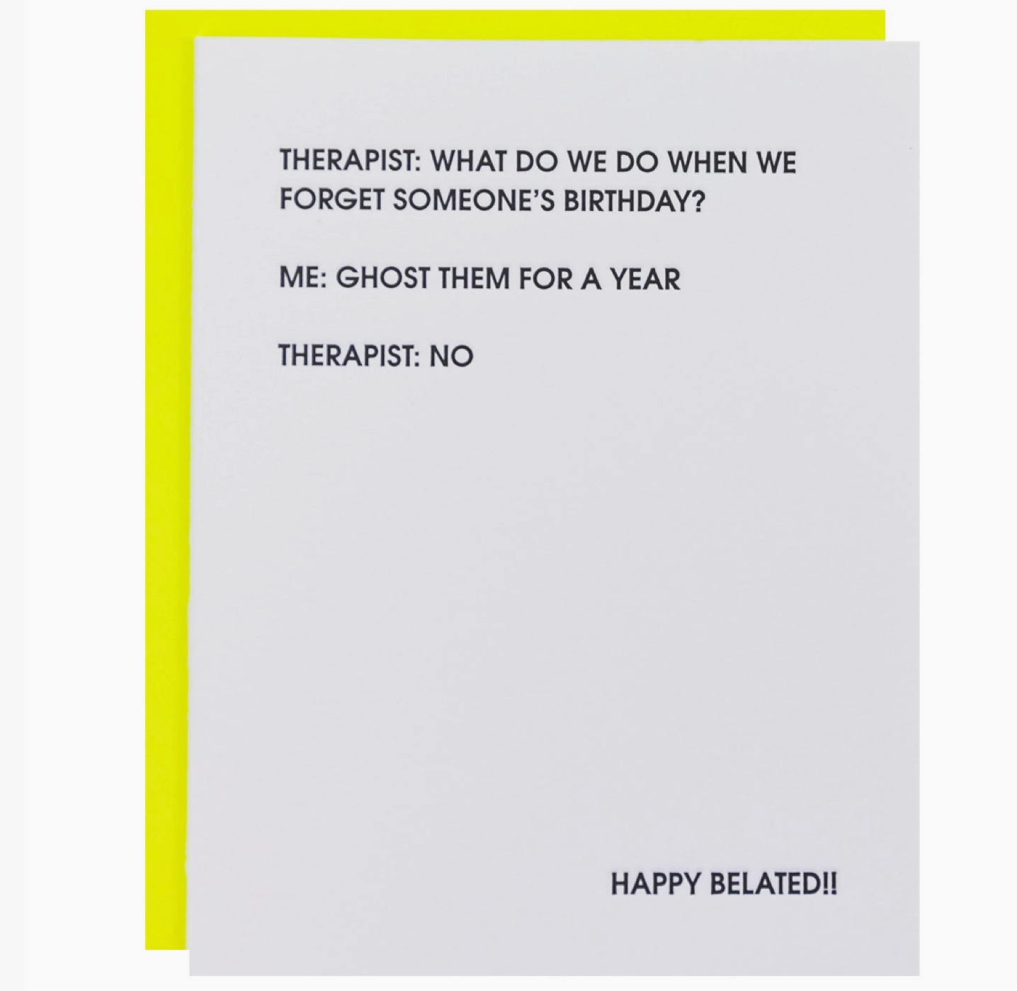 Therapist: Ghost Them Birthday Card