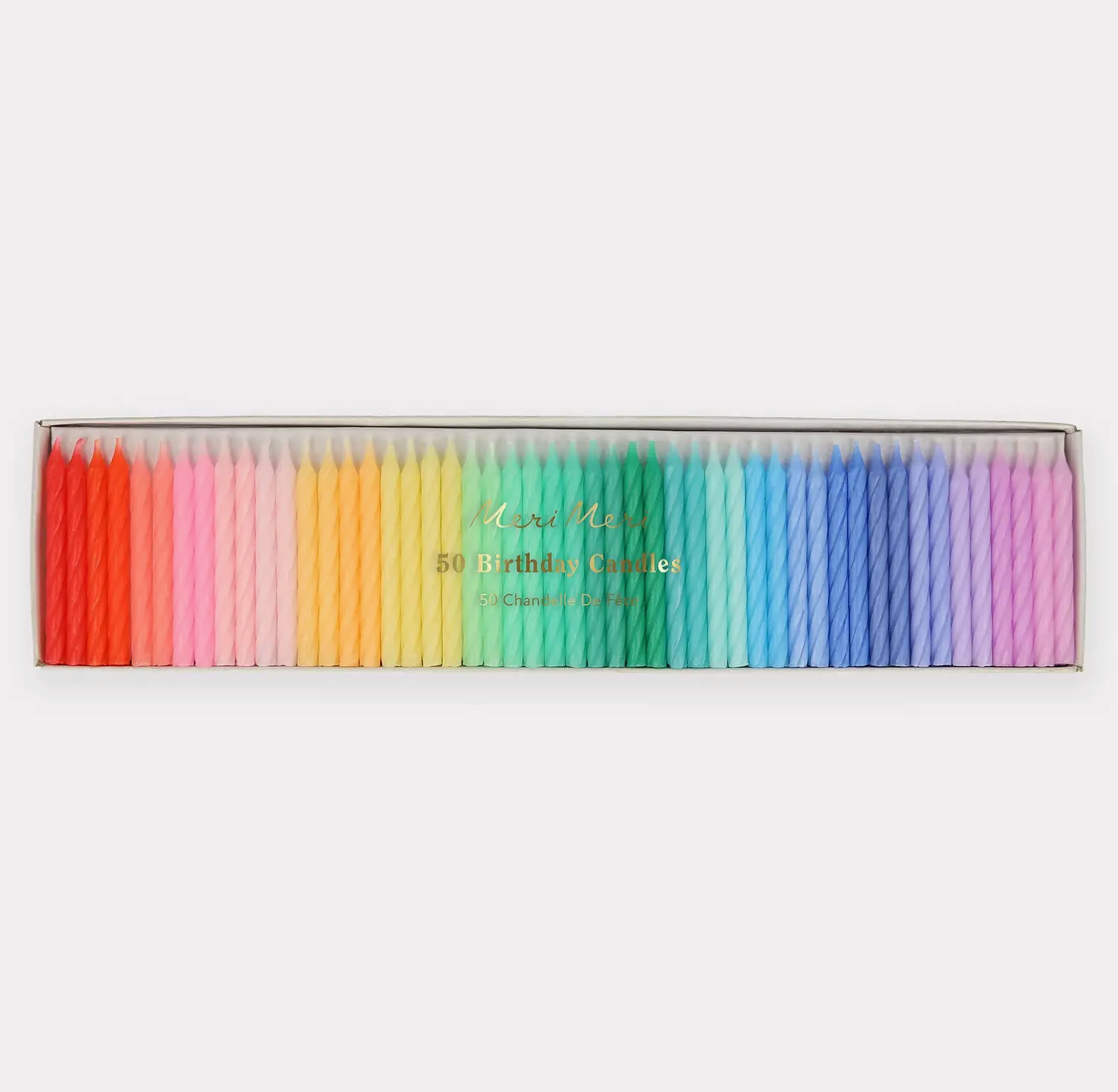 Rainbow Twisted Mini Candles