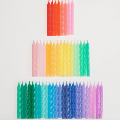 Rainbow Twisted Mini Candles