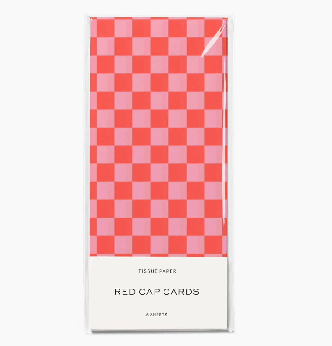 Red and Pink Checkered Tissue Paper