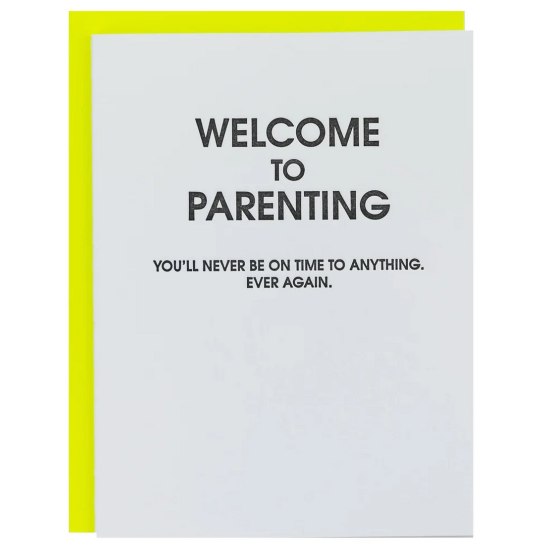 Welcome to Parenting: On Time Card