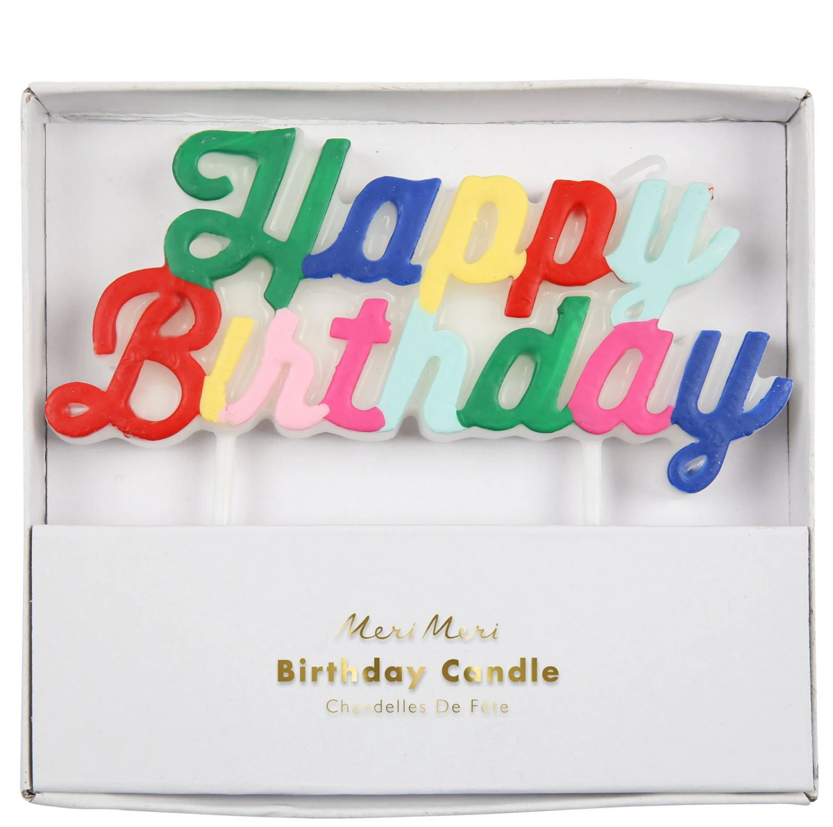 Multicolor Happy Birthday Candle