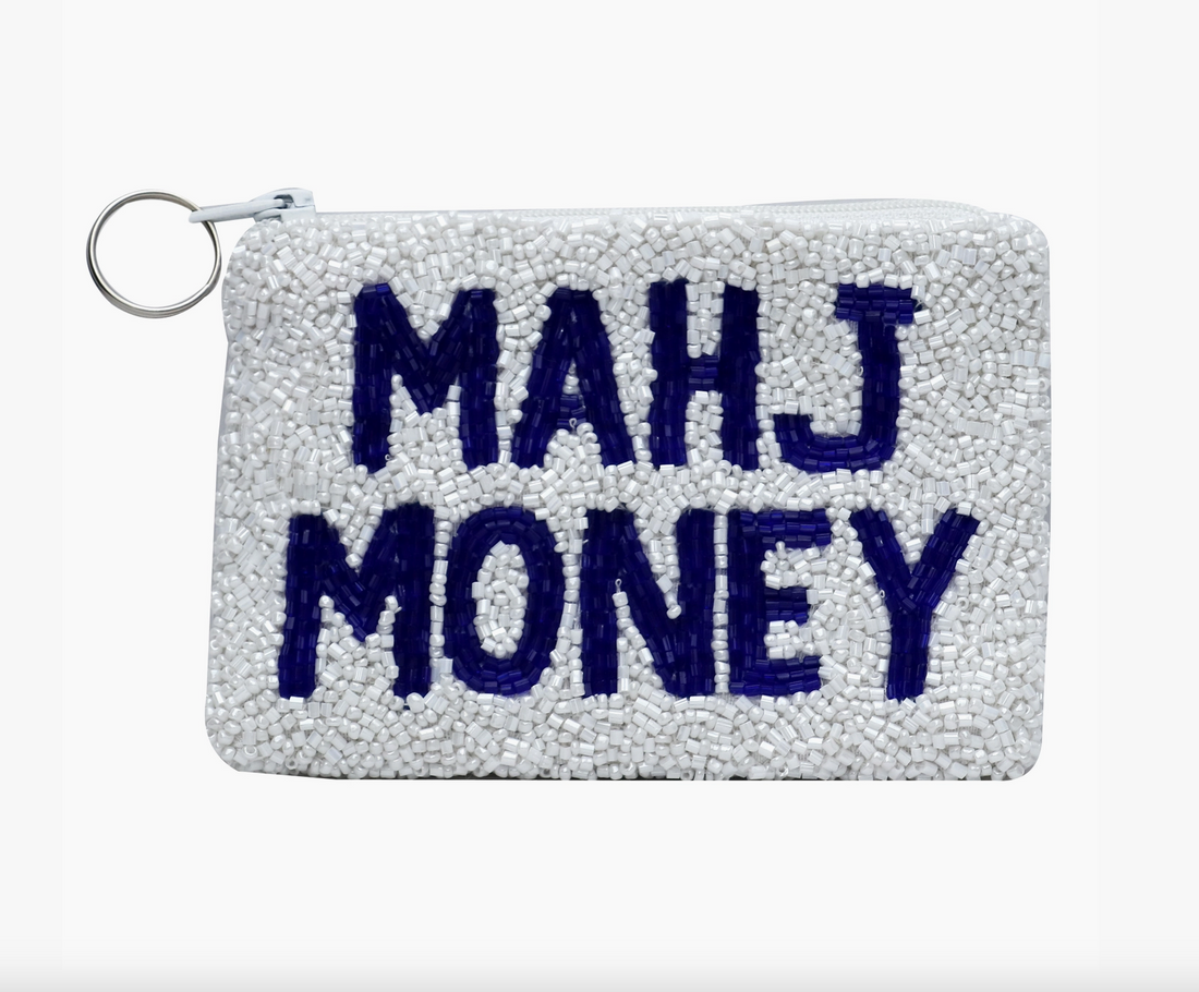"Mahj Money" Beaded Pouch