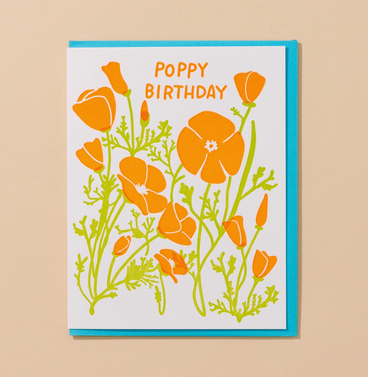 Poppy Birthday Card