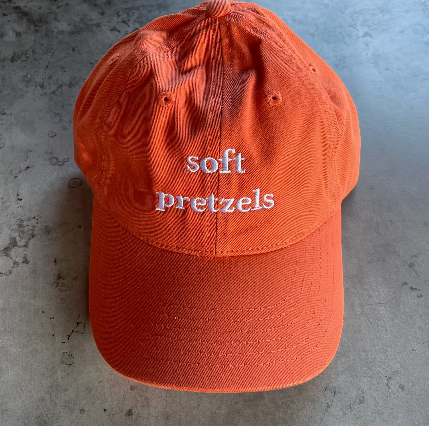 &quot;Soft Pretzels&quot; Dad Hat (Orange)