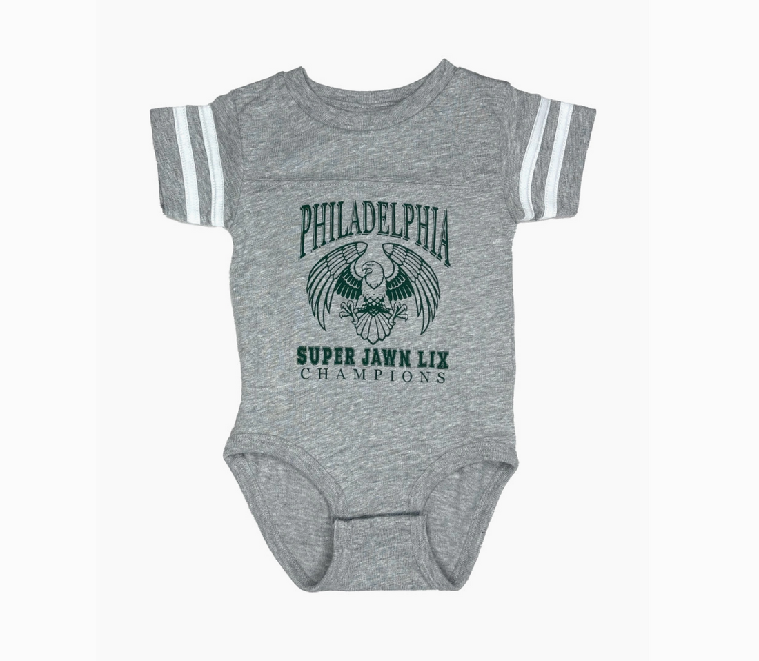 Eagles Super Jawn Onesie (Grey)
