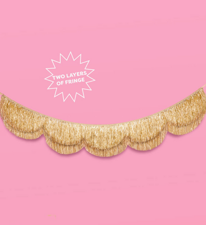 Gold Scallop Fringe Banner
