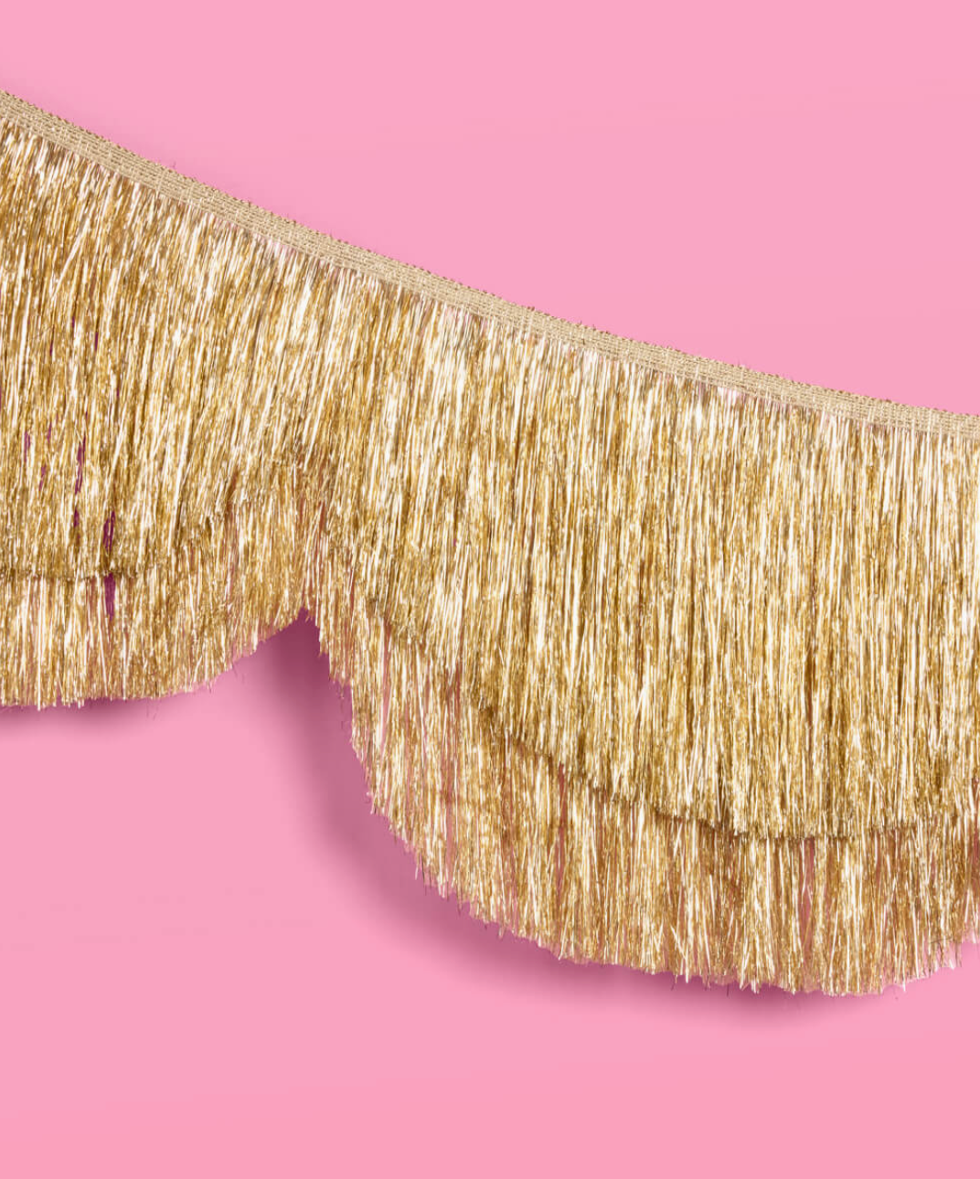 Gold Scallop Fringe Banner